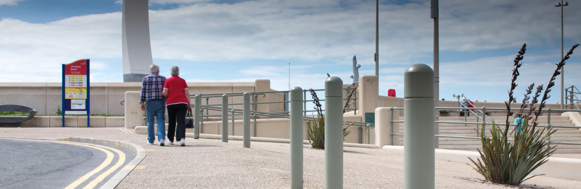bollards on the seafront