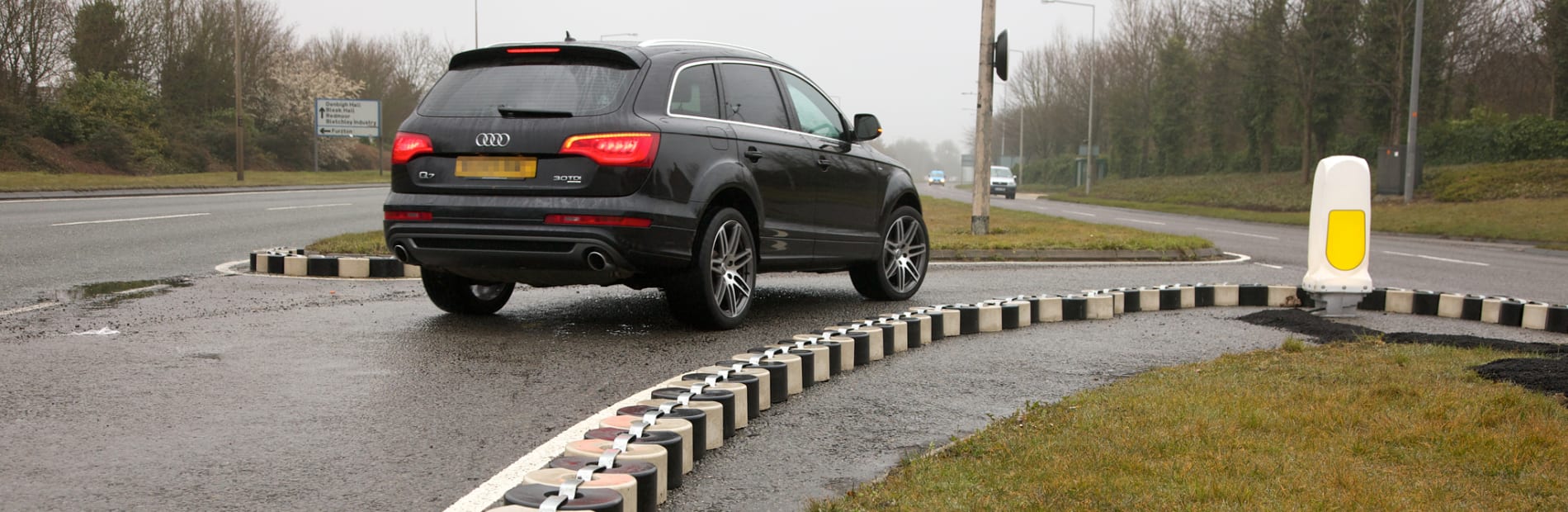 traffic blocks in road