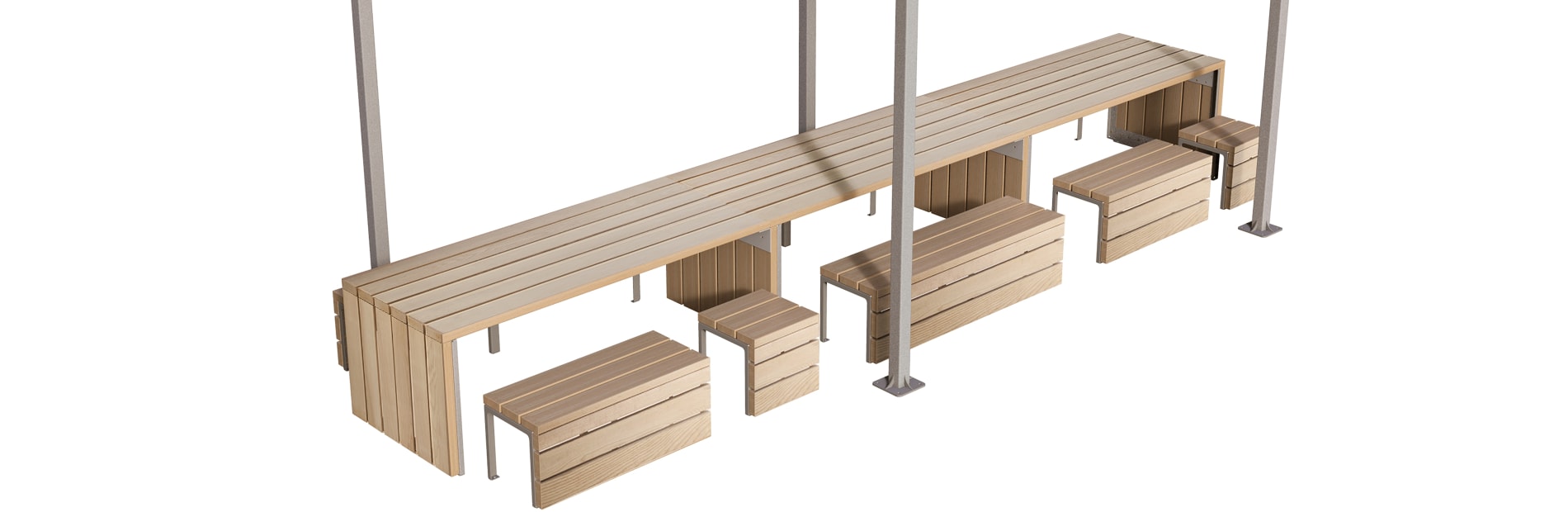 link sunshade - timber & steel