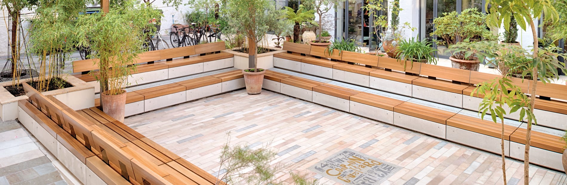 Metrolinia seating in Design Space Courtyard