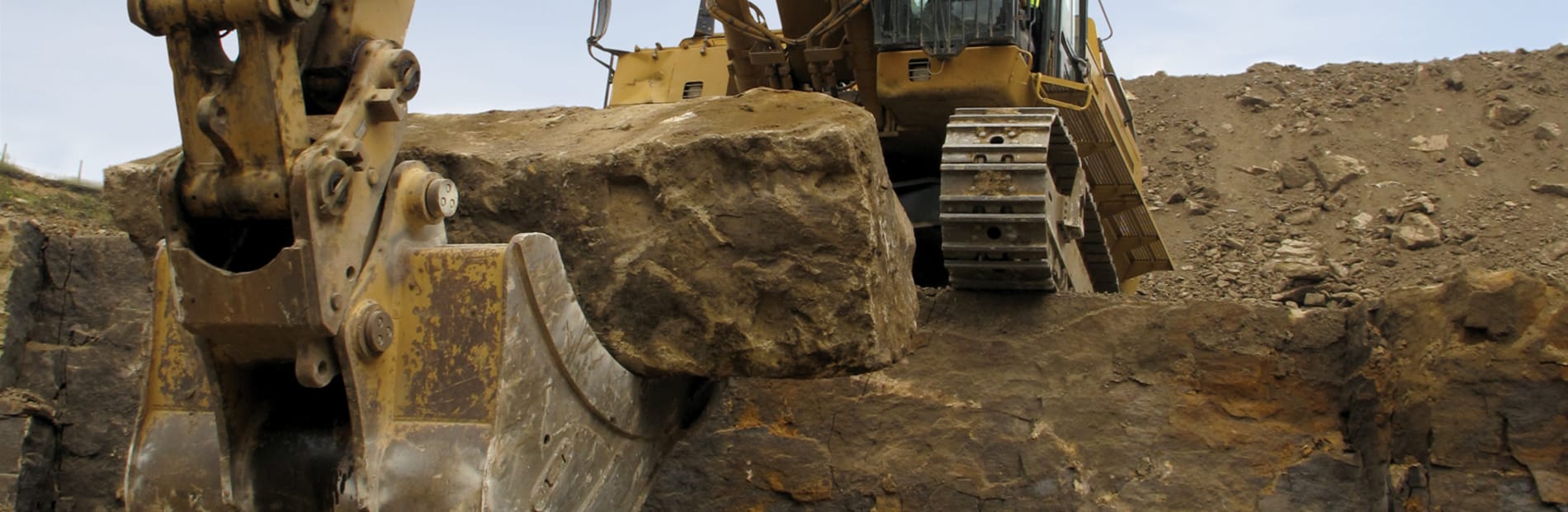 quarry digging up block stone