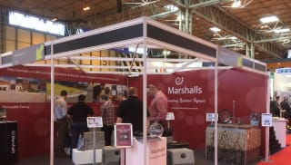 Marshalls stand featuring a range of linear drainage products at Traffex trade show 2015
