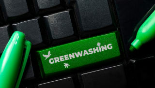 Greenwash button on keyboard