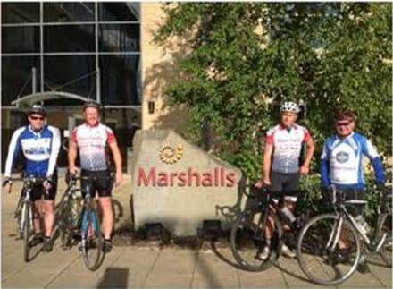 Marshalls get on their bikes for Macmillan