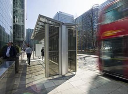 Marshalls & Polysolar develop the UK's first transparent solar bus shelter