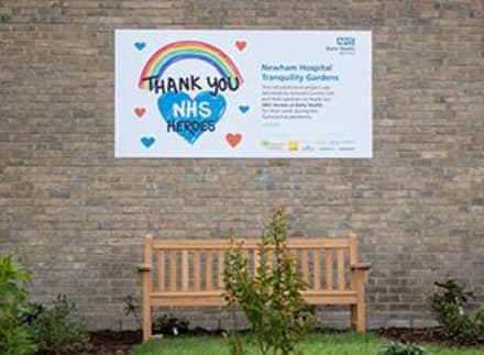 Marshalls donate to the Newham Hospital Tranquillity Gardens