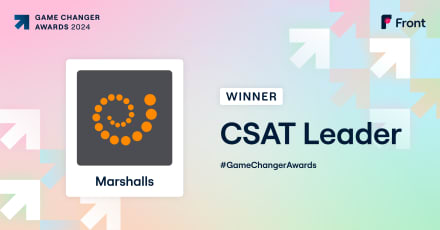 Marshalls are a Front Game Changer Awards winner