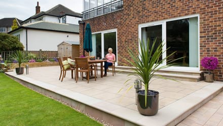 how to lay a patio on concrete