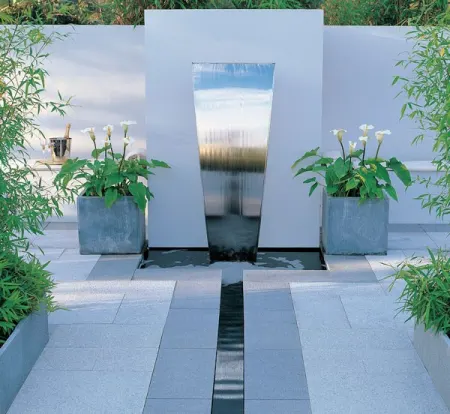 water feature in a garden