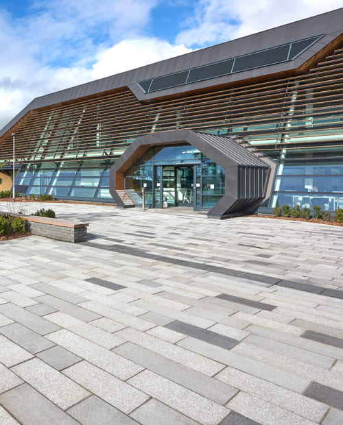 block paving outside business office