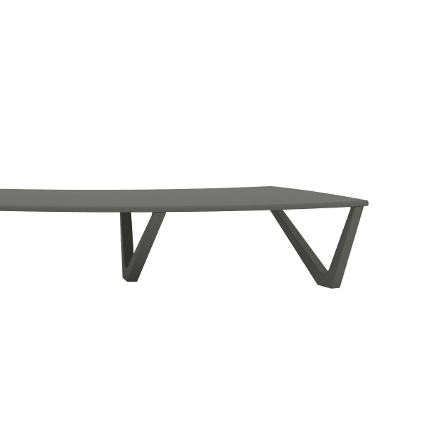 clarity curved seating in charcoal grey