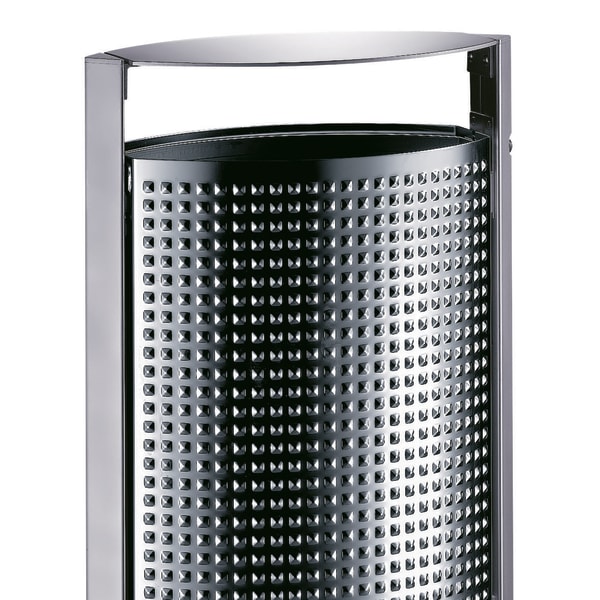 diamond point litter bin stainless steel - sineu graff