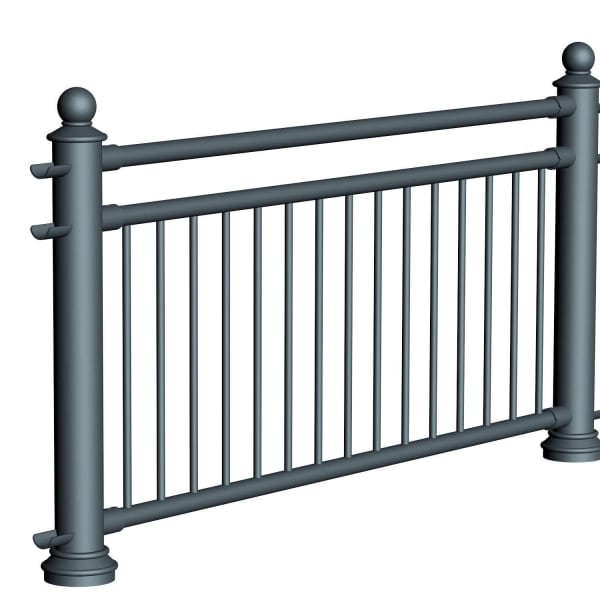 ferrocast court 4 (pgr3) polyurethane pedestrian guard rail