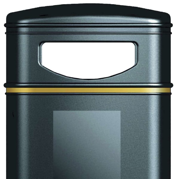 heritage square hooded litter bin