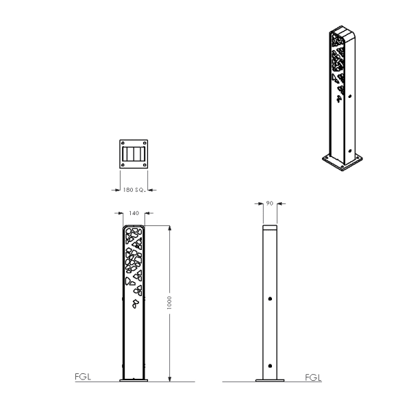 natural elements bollard