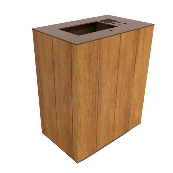 plaza litter bin
