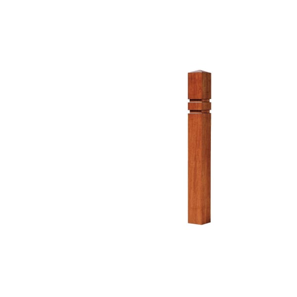 sineu graff timber bollard with chamfered top