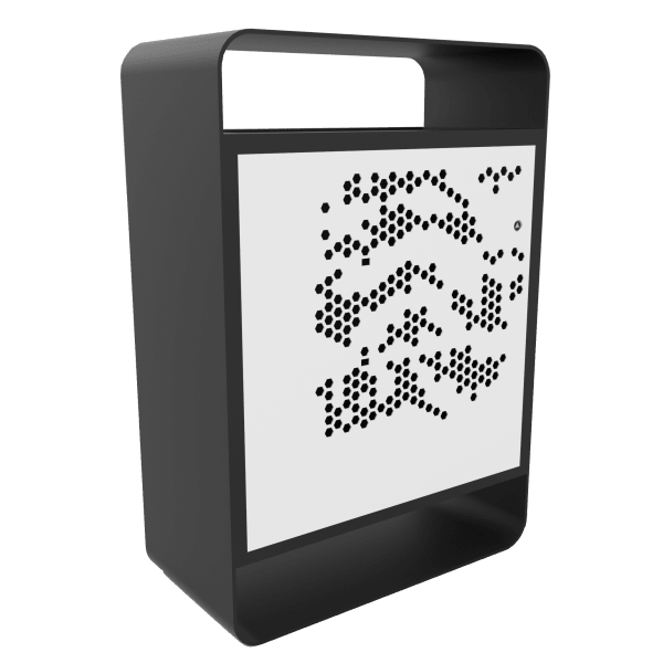 zig zag litter bin
