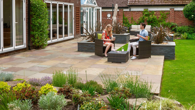 Indian Sandstone - Buff Multi