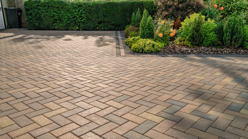Driveline 50 Block Paving - Burnt Ochre