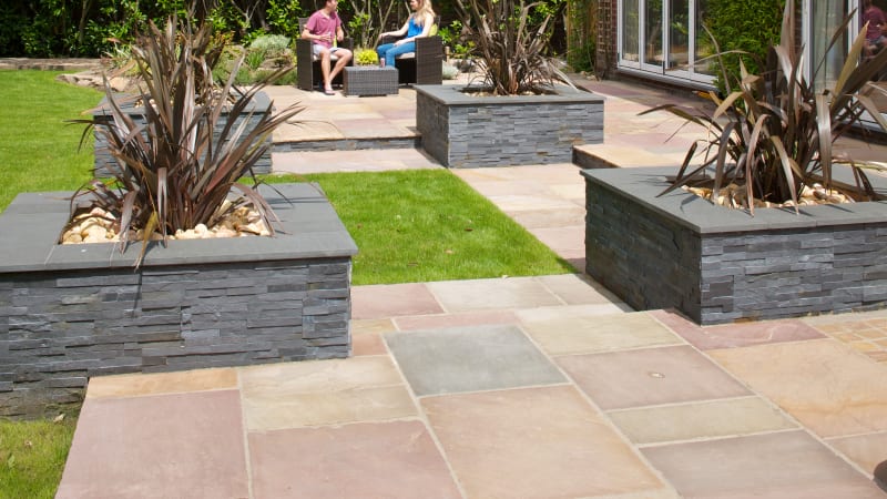 Indian Sandstone - Buff Multi