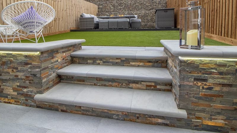 Sawn Versuro Steps - Antique Silver