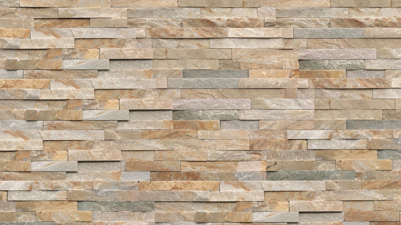 Stoneface Drystack Walling - Harvest Mix Quartzite