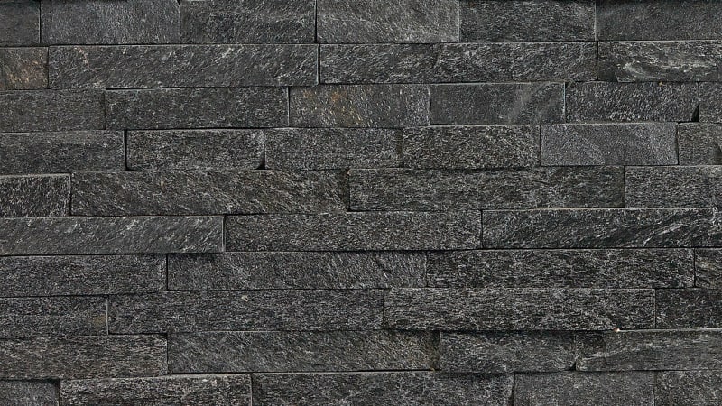 Stoneface Drystack Walling - Nero Quartzite
