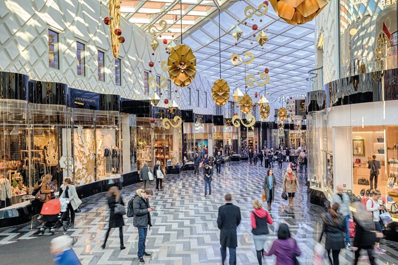 Granite paving in Victoria Gate shopping centre