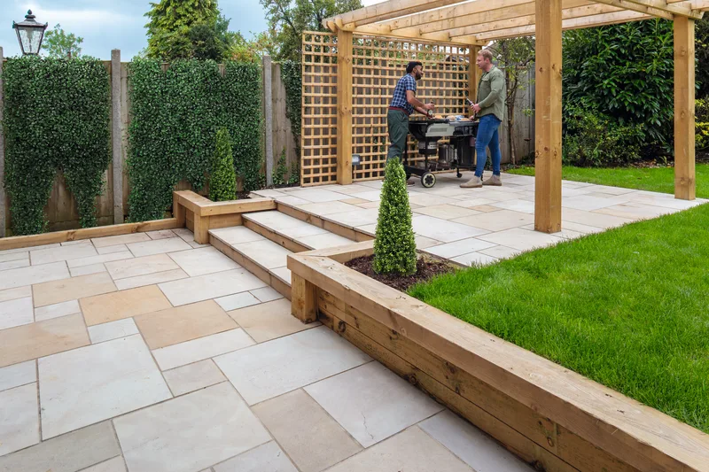 Garden Patio Ideas On A Budget Marshalls - Cost Of A Patio Uk