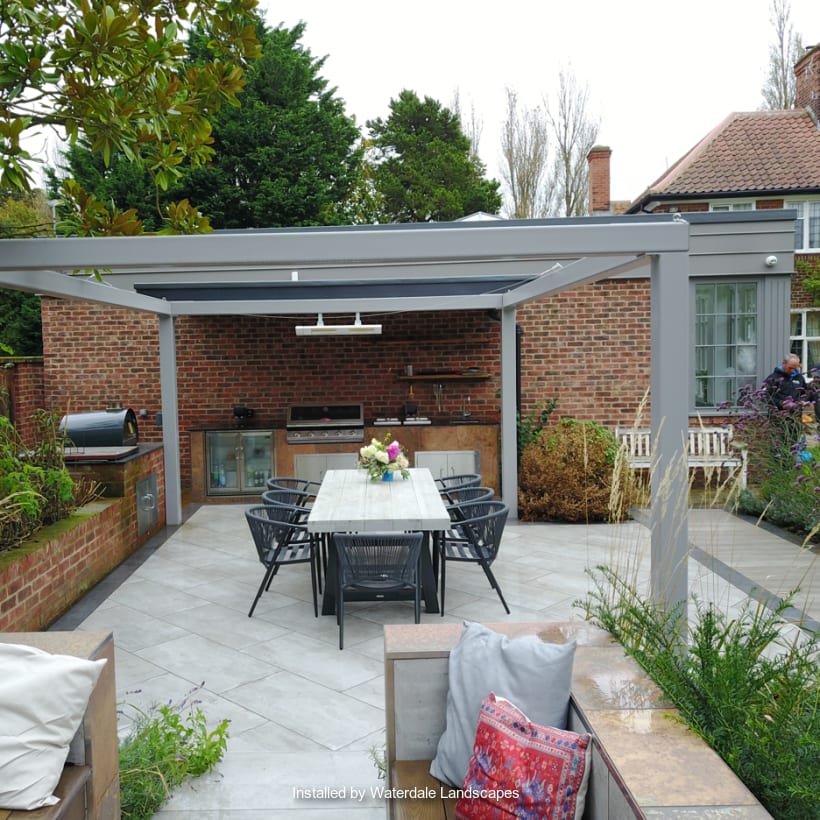 Marshalls SYMPHONY garden paving products installed in a garden area setting.