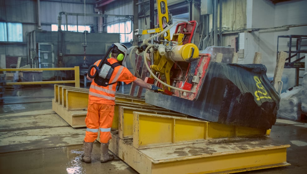 How is natural stone cut and manufactured?