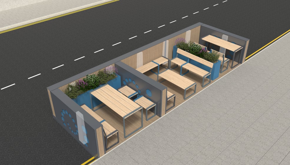 Marshalls Pop Up Parklet