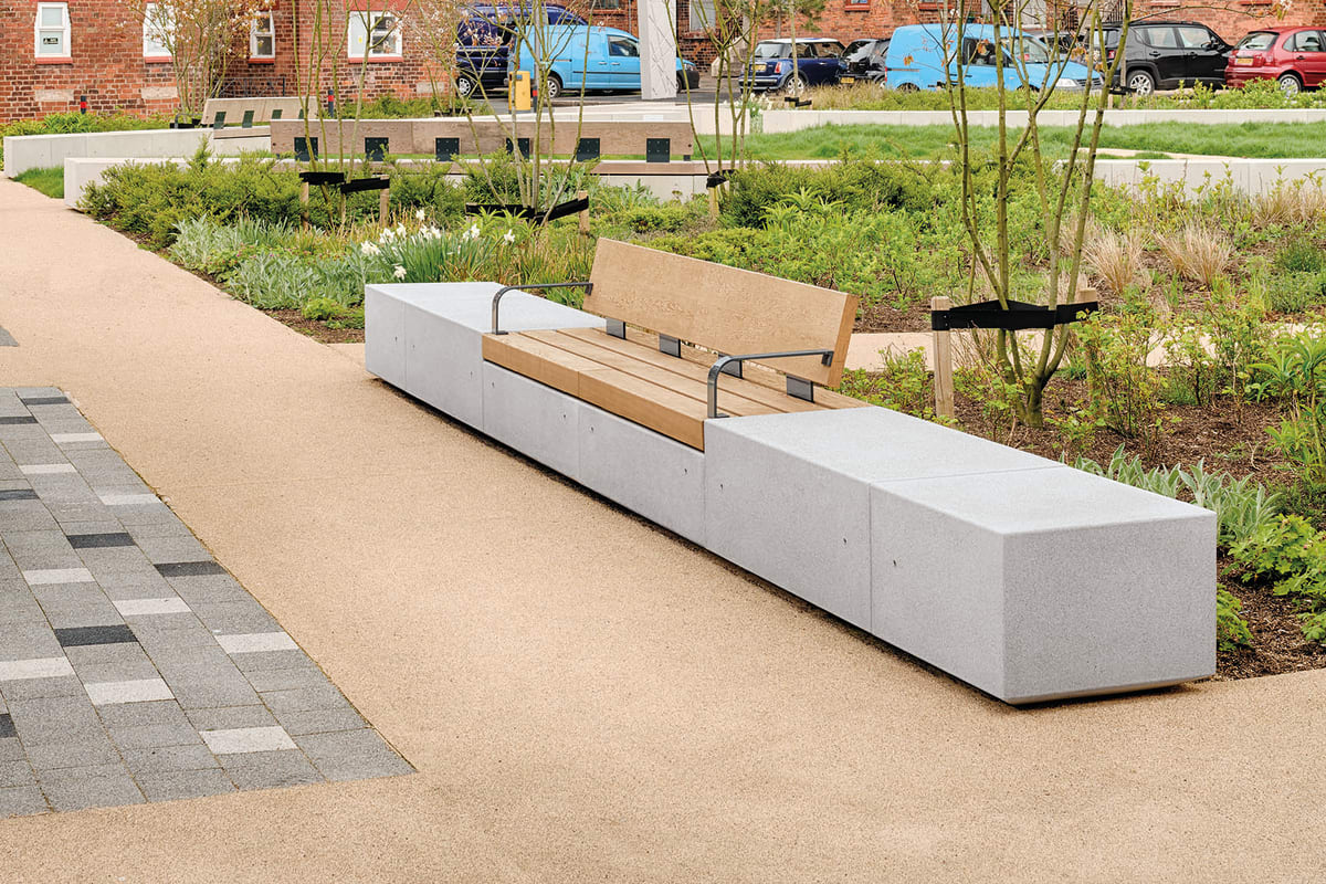 metrolinia modular concrete seating units