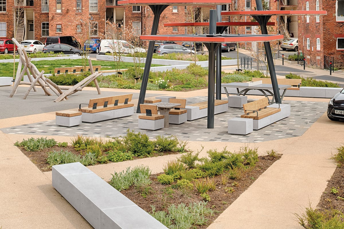 metrolinia modular concrete seating units