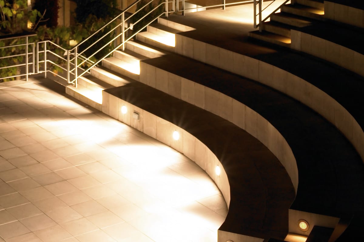 bega circular recessed wall luminaire