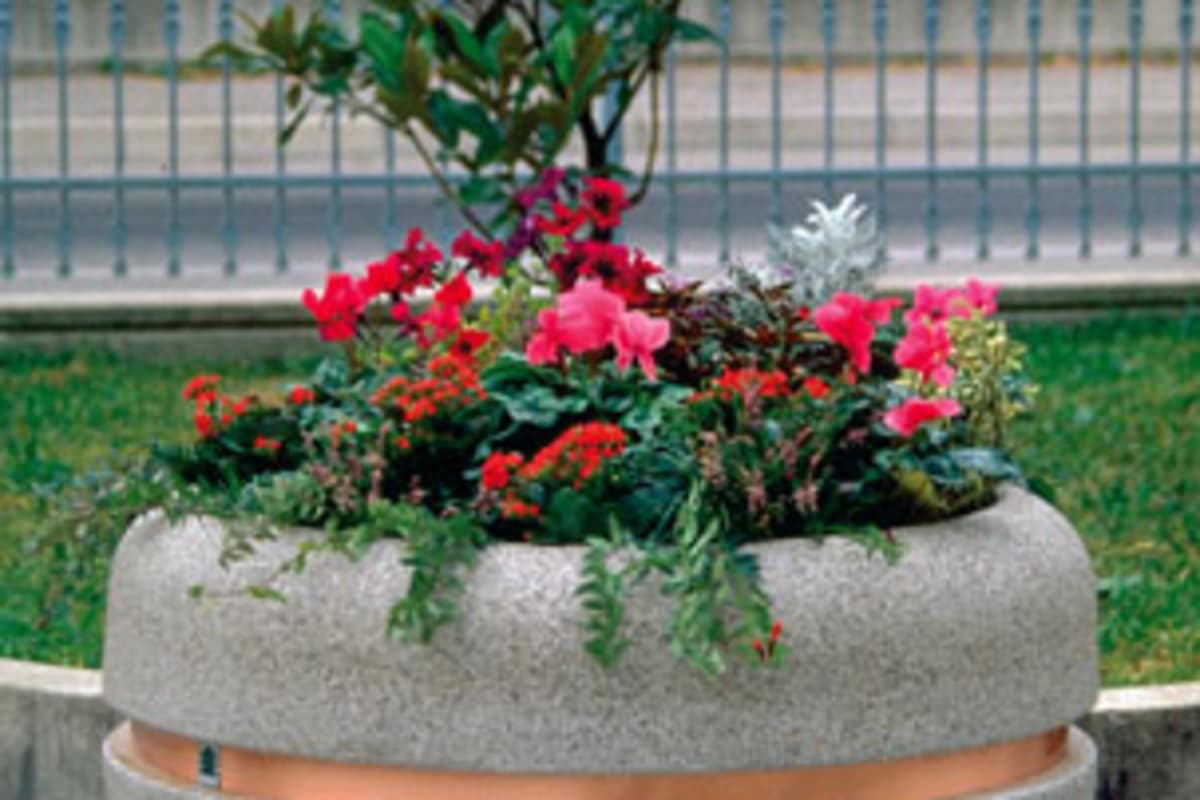 bellitalia classica 1220 circular concrete planter