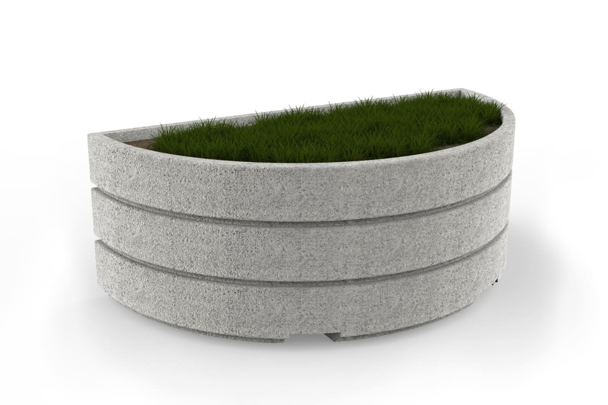 Marshalls Monoscape Boulevard Semi Circular Concrete Planter Marshalls