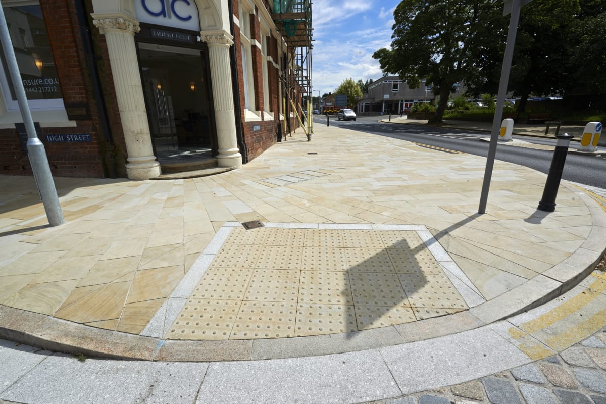 blister tactile flag paving - buff - hempstead