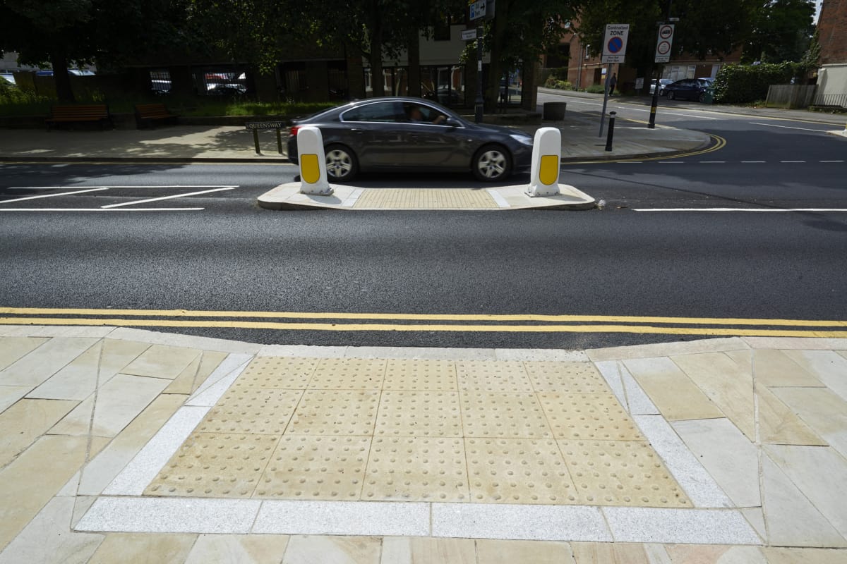 blister tactile flag paving - buff - hemel hempstead