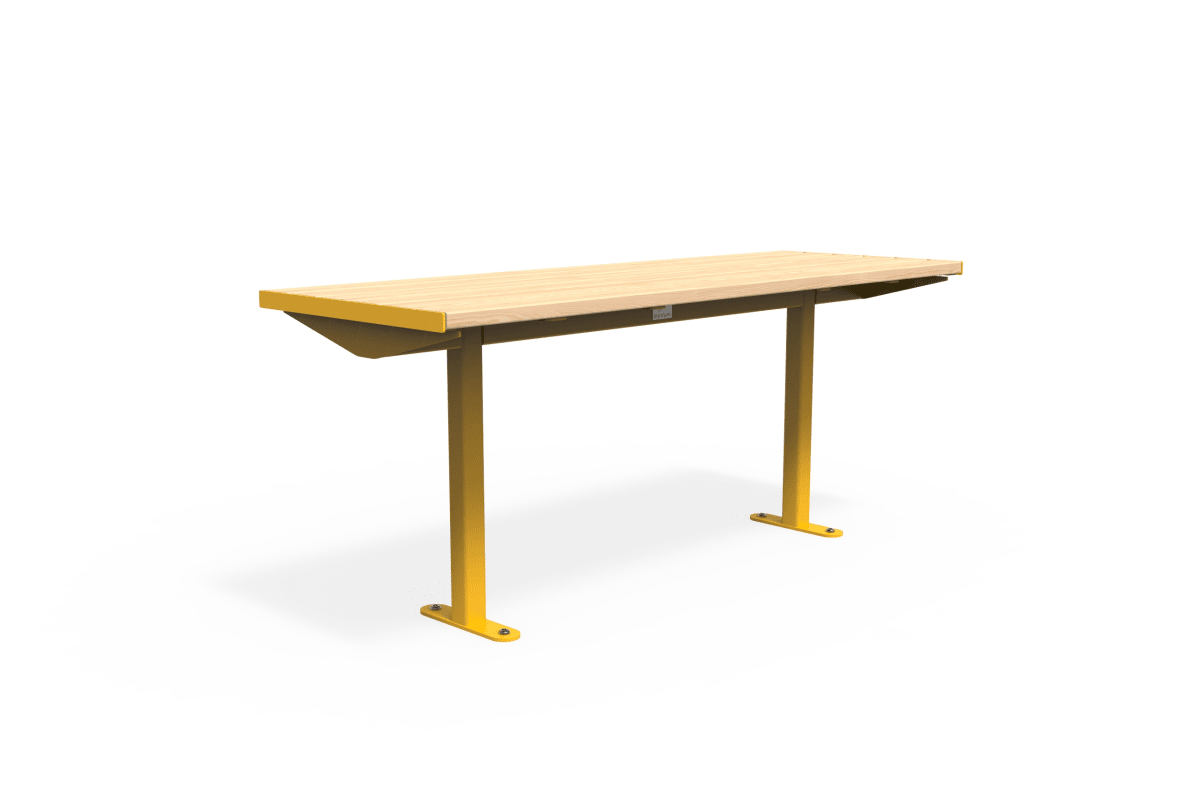 citi element table - softwood with traffic yellow frame