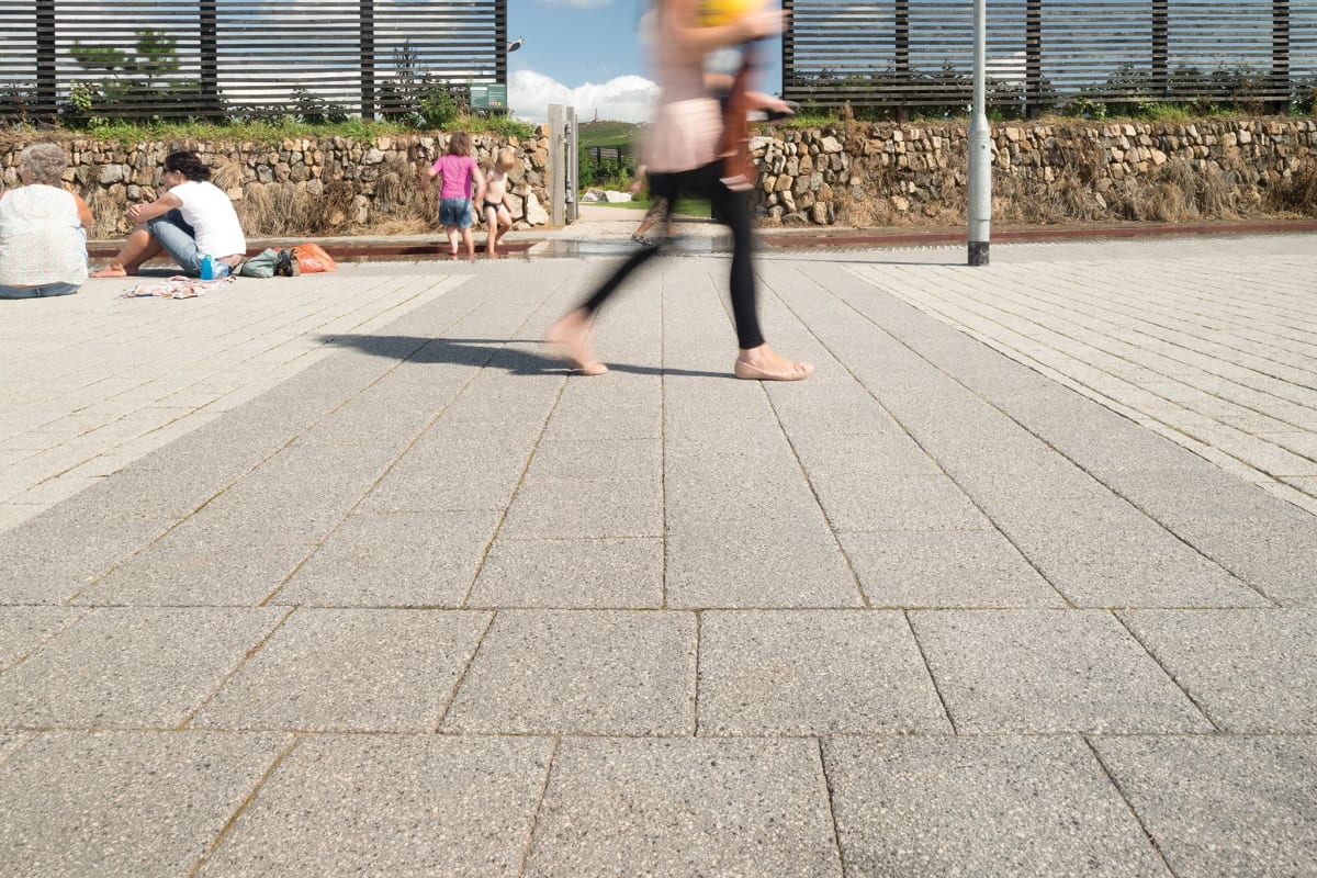conservation textured paving - silver grey