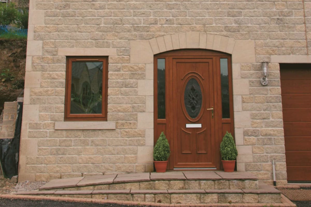cromwell rustic weathered reconstructed stone walling