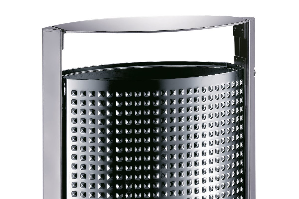 diamond point litter bin stainless steel - sineu graff