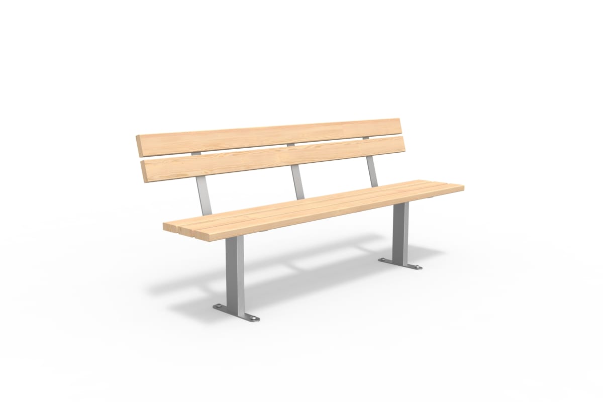 essentials 304 stainless steel & softwood timber seat