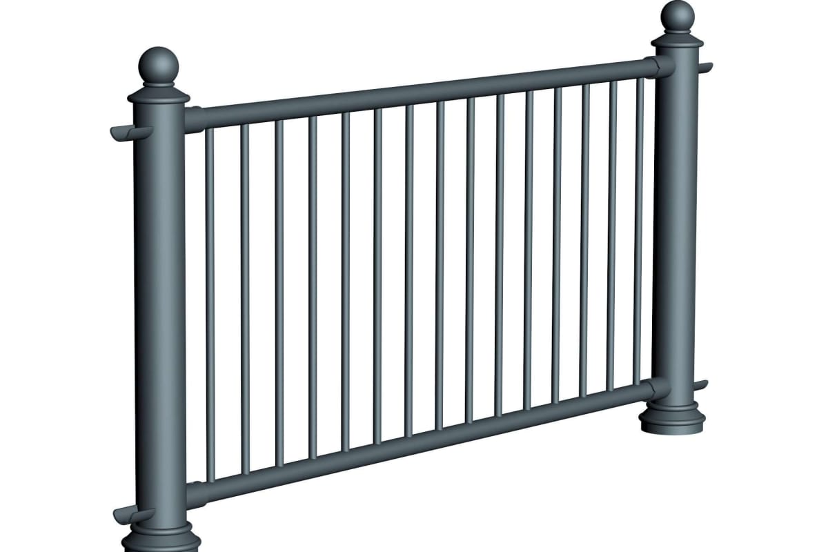 ferrocast court 3 (pgr3) polyurethane pedestrian guard rail