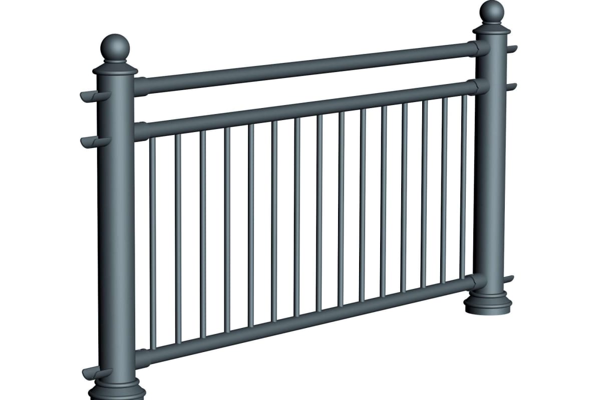 ferrocast court 4 (pgr3) polyurethane pedestrian guard rail