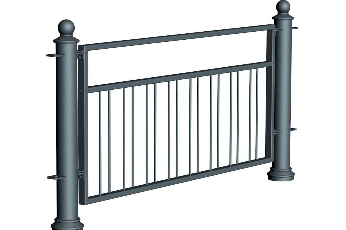 ferrocast court 5 (pgr2) polyurethane pedestrian guard rail