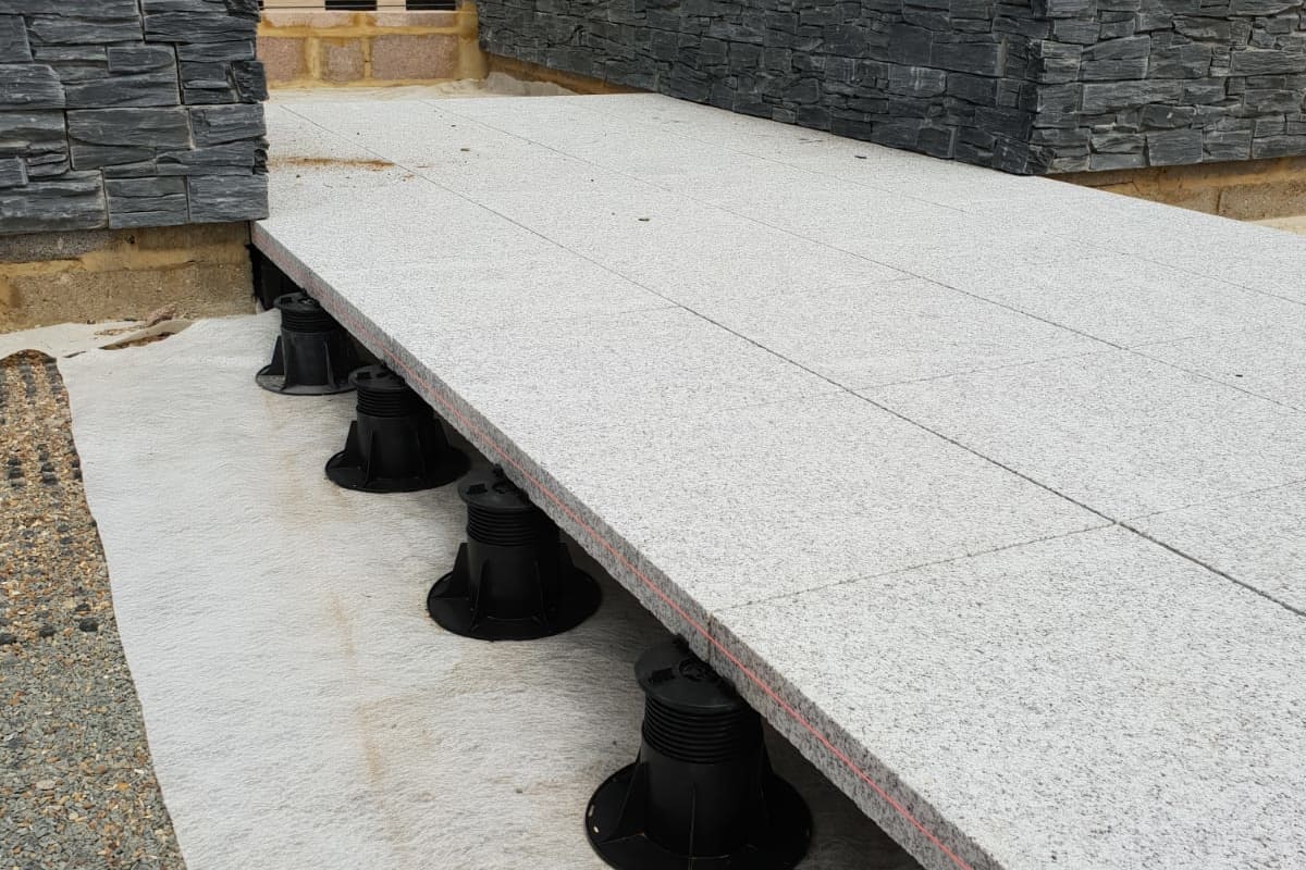 fixed head pedestal installed close up