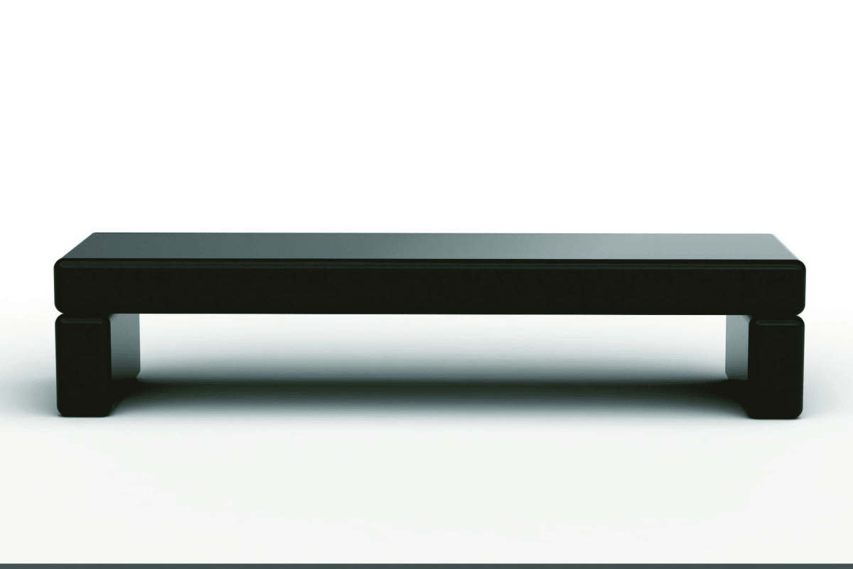 geoform stonelements bench with block legs in natural stone